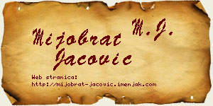Mijobrat Jačović vizit kartica